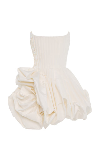 Pleated Silk-Faille Dress