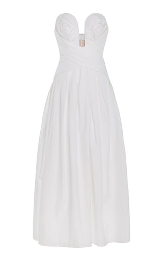 Strapless Stretch-Cotton A-Line Dress
