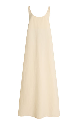 Aras Knotted Linen-Silk Maxi Dress