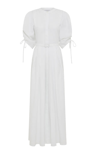 Linnea Belted Linen Maxi Dress