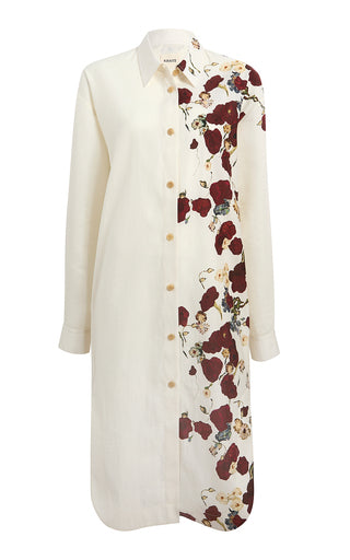 Gloria Floral Cotton-Silk Organza Midi Dress