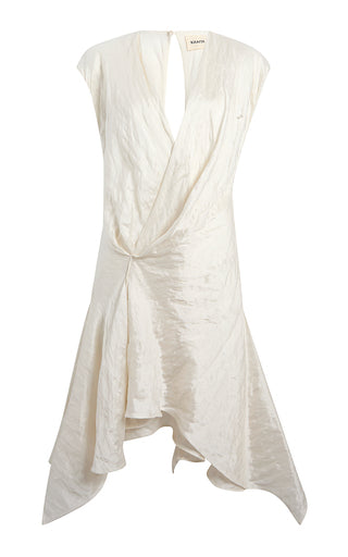 Merith Wrap-Front Cotton-Voile Mini Dress