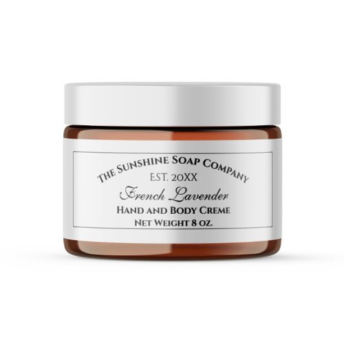 Vintage Style White Cosmetics Jar Label