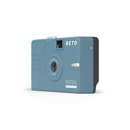 RETO Ultra Wide and Slim 35mm Reusable Daylight Film Camera - 22mm Wide Lens, Focus Free, Light Weight, Easy to Use (Teal) -123