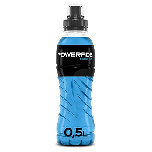 Powerade Sports Mountain Blast - isotonisches, kalorienarmes Sport Getränk mit Fruchtmix-Geschmack - mit Elektrolyten - Iso Drink in stylischen Einweg Flaschen (12 x 500 ml)