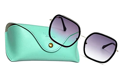 Ombra VELOCITY UV 400 Protection Rectangular Stylish Violet Sunglasses For Women By CFS Vision A Mahindra Collaboration