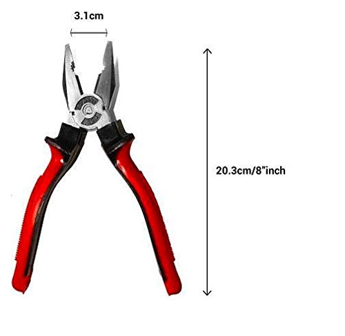 IONIX 2 Type Plier and Wire Cutting Pliers Tools for Electrical Work, Combination Plier Nose and Wire Cutter Player Combo (Multicolour)- 3 Pieces