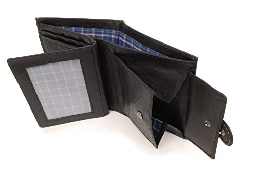 ASHWOOD - Tri Fold Coin Wallet & Gift Box - Buffalo Leather - 13 Pocket Extra Capacity - 4 Credit Card Section, Coin Pouch and ID Holder - 1412 test  6758620921945 6758620921945 bolt