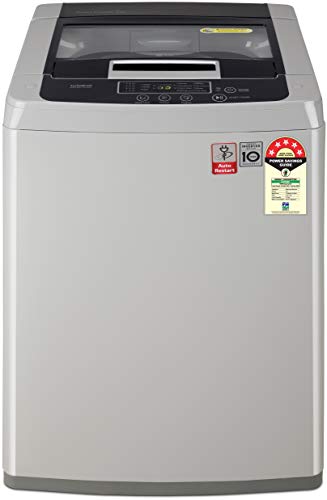 LG 7 kg 5 Star Inverter Fully-Automatic Top Loading Washing Machine (‎T70SKSF1Z, Middle Free Silver, TurboDrum)