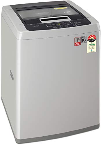 LG 7 kg 5 Star Inverter Fully-Automatic Top Loading Washing Machine (‎T70SKSF1Z, Middle Free Silver, TurboDrum)