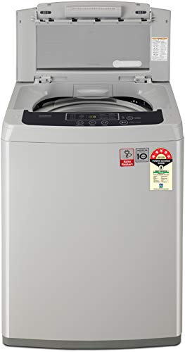 LG 7 kg 5 Star Inverter Fully-Automatic Top Loading Washing Machine (‎T70SKSF1Z, Middle Free Silver, TurboDrum)