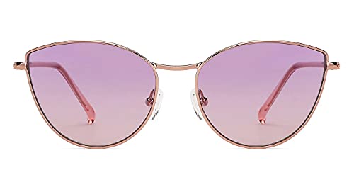 John Jacobs | Golden Purple Cat-Eye | UV Protected Sunglasses | For Women | Medium | Jj S13898-Pack Of 1