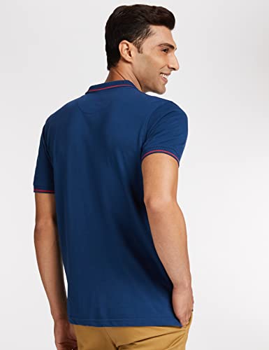 Van Heusen Men's Regular Fit Polo T-Shirt (VSKP517S011419_Nautical L)