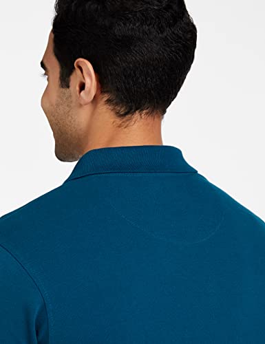 Amazon Brand - Symbol Men's Solid Regular Polo Shirt (AW17MPCP-SINGLE_Fog Teal S)