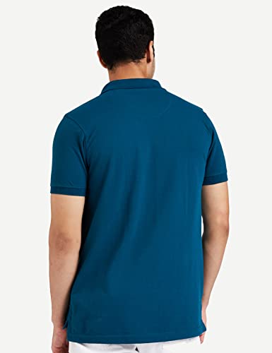 Amazon Brand - Symbol Men's Solid Regular Polo Shirt (AW17MPCP-SINGLE_Fog Teal S)