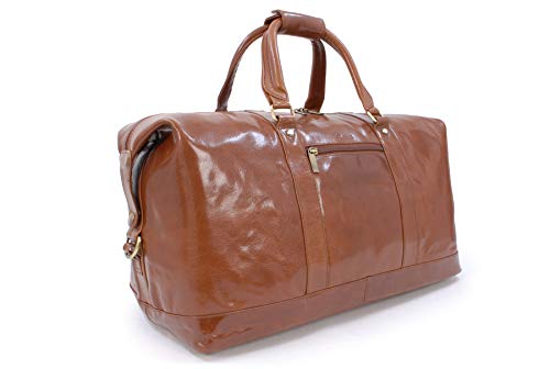 ASHWOOD - Genuine Leather Holdall - Large Overnight/Travel/Business/Weekend/Gym Sports Duffle Bag - 2070 - Chestnut test  6758622036057 test  {product.id} 6758622036057 bolt