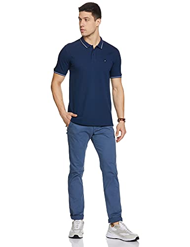 Van Heusen Men's Regular Fit Polo T-Shirt (VSKP517S011419_Nautical L)