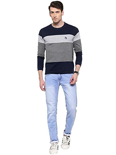 ADRO Multicolour Cotton Full Sleeve T-Shirt for Men