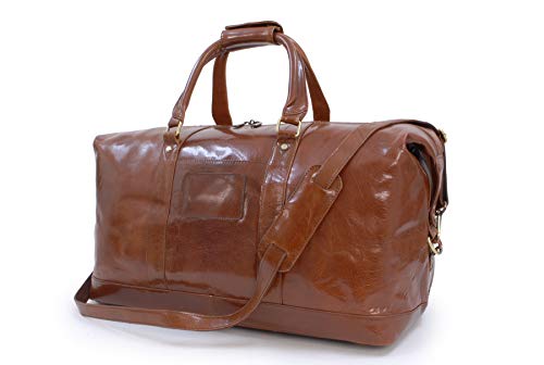 ASHWOOD - Genuine Leather Holdall - Large Overnight/Travel/Business/Weekend/Gym Sports Duffle Bag - 2070 - Chestnut test  6758622036057 test  {product.id} 6758622036057 bolt