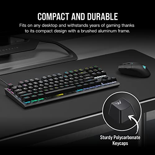 Corsair K60 PRO TKL Wired Optical-Mechanical OPX Linear Switch Gaming Keyboard with 8000Hz Polling Rate - Black