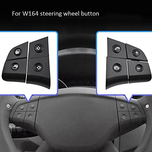 Car Craft Gl Steering Wheel Button Compatible With Mercedes Gl Steering Wheel Button Ml W164 2006-2009 Gl W164 2006-2009 Black