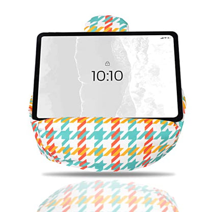 Tablet Cushion & Ipad Cushion - Ipad Holder For Bed - Tablet Stand For Bed - Tablet Accessories - Soft Tablet, Book And E-Reader Stand - Ipad Accessories (Houndstooth) -123