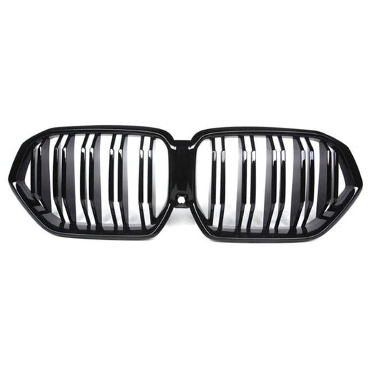 Car Craft Front Bumper Grill Compatible With Bmw X6 G06 2019-2022 Front Bumper Grill Carbon Fiber Look Glossy Black