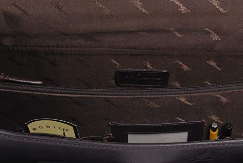 ASHWOOD - Large Briefcase Cross Body Bag - Laptop Bag with Padded Compartment - Business Office Work Bag - Genuine Leather - 8190 test  6758624723033 test  {product.id} 6758624723033 bolt