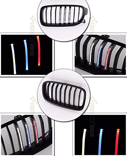 Car Craft 3 Series Grill Compatible With Bmw 3 Series Grill F30 M3 Style Kidney Grill Grille Bumper Grill 2012-2018 Black Led -graphql