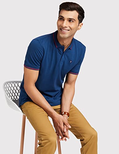 Van Heusen Men's Regular Fit Polo T-Shirt (VSKP517S011419_Nautical L)