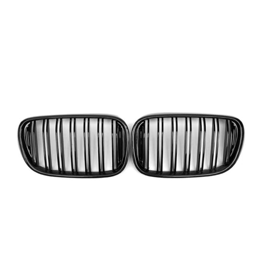 Car Craft Front Bumper Grill Compatible With Bmw 7 Series G12 2016-2021 Front Bumper Grill Glossy Black