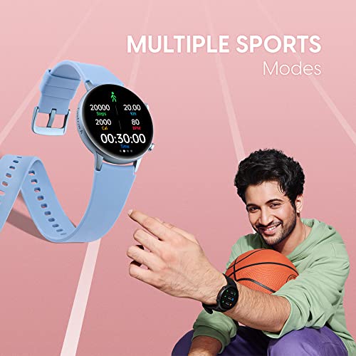 Fastrack Reflex Play + with BT Calling|AMOLED Display|100 + Watchfaces|24x7 HRM|BP Monitor|SpO2 Monitor|Sleep Monitor| Multiple Sports Modes|Custom Watchface|7 Day* Battery|IP68 Water Resistance