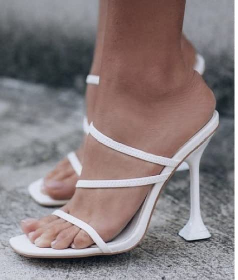 KIRAVI Fairy World White Heels Sandal For Women (numeric_8)