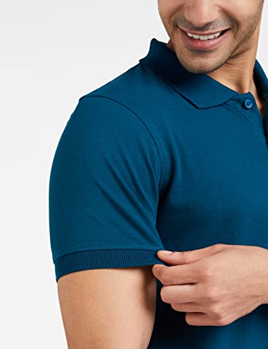Amazon Brand - Symbol Men's Solid Regular Polo Shirt (AW17MPCP-SINGLE_Fog Teal S)