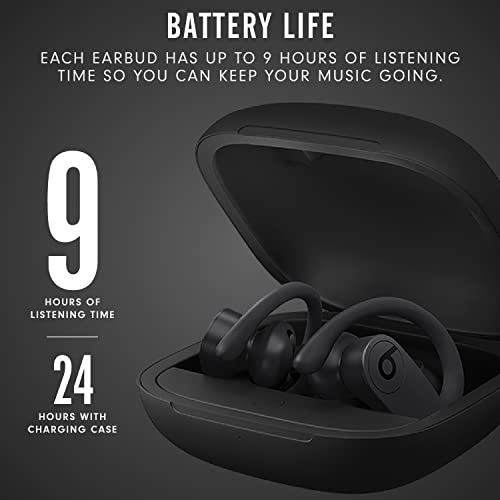 Powerbeats Pro Wireless Earbuds - Apple H1 Headphone Chip, Class 1 Bluetooth Headphones, 9 Hours of Listening Time, Sweat Resistant, Built-in Microphone - Black