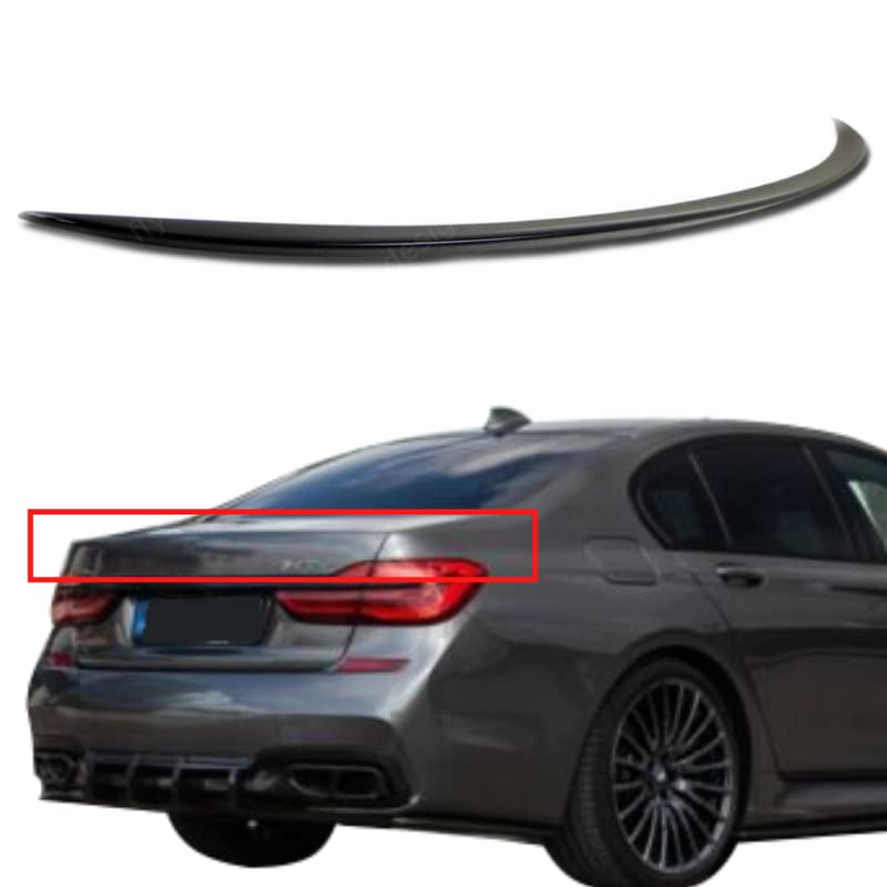 Car Craft 7 Series Spoiler Trunk Spoiler Compatible with BMW 7 Series Spoiler Trunk Spoiler 7 Series G12 2016-2022 Glossy Black