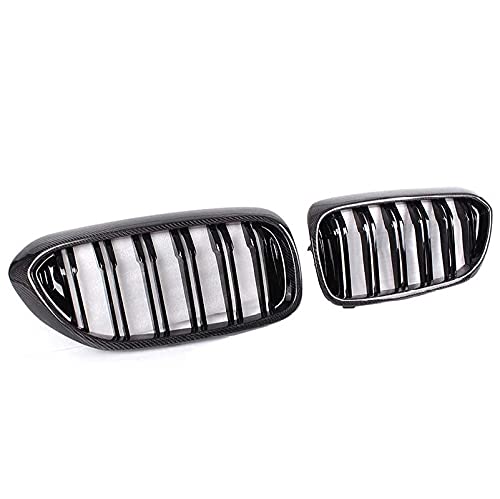 Car Craft Front Bumper Grill Compatible With Bmw 5 Series G30 2017-2020 Front Bumper Grill Carbon Fiber Look