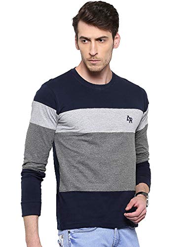 ADRO Multicolour Cotton Full Sleeve T-Shirt for Men