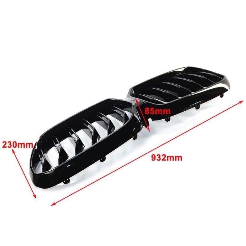 Car Craft Front Bumper Grill Compatible With Bmw 5 Series G30 21 Lci Front Bumper Grill Carbon Fiber