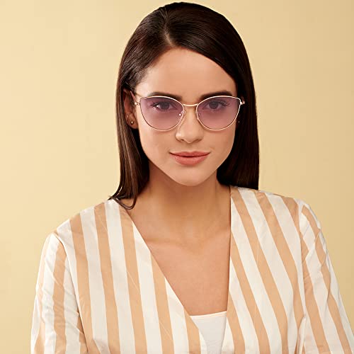 John Jacobs | Golden Purple Cat-Eye | UV Protected Sunglasses | For Women | Medium | Jj S13898-Pack Of 1