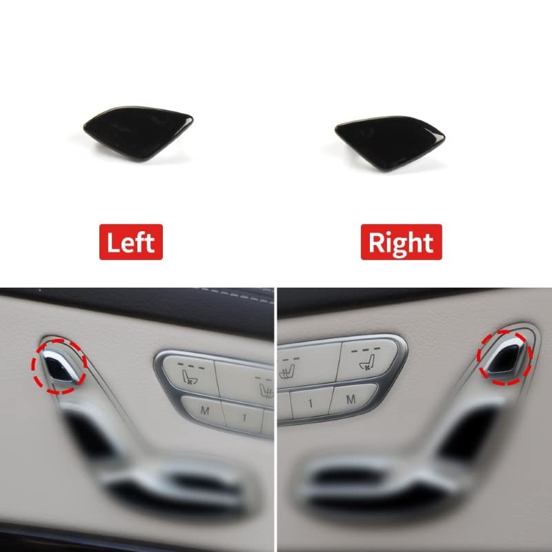 Car Craft S Class Seat Adjusment Button Cover Headrest Button Cover Compatible with Mercedes S Class Seat Adjusment Button Cover Headrest Button Cover S Class W222 2014-2021 Left