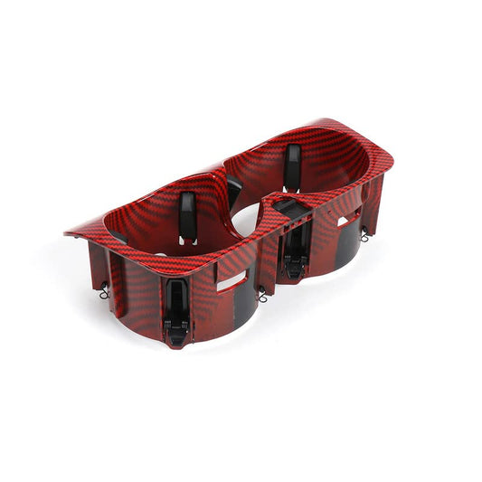 Car Craft C Class Cup Holder Compatible With Mercedes C Class Cup Holder C Class W205 2016-2021 E Class W213 2016-2021 V Class W447 2016-2021 Glc Class W253 2016-2021 Red Carbon Fiber