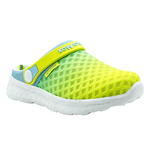 KazarMax Unisex-Child Lemon Turquiose Clogs - 2 UK