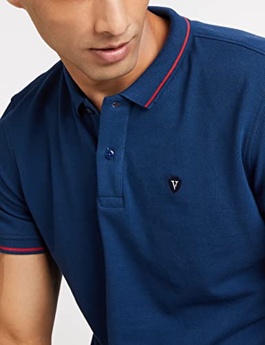 Van Heusen Men's Regular Fit Polo T-Shirt (VSKP517S011419_Nautical L)