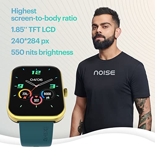 Noise Pulse 2 Max Advanced Bluetooth Calling Smart Watch with 1.85'' TFT and 550 Nits Brightness, Smart DND, 10 Days Battery, 100 Sports Mode, Smartwatch for Men and Women - (Midnight Blue)