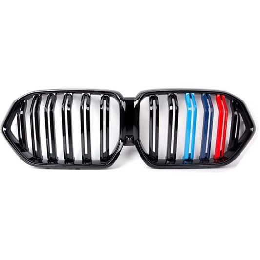 Car Craft Front Bumper Grill Compatible With Bmw X6 G06 2019-2022 Front Bumper Grill Carbon Fiber Look M Colour