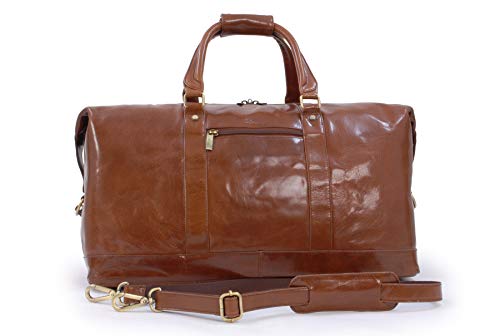 ASHWOOD - Genuine Leather Holdall - Large Overnight/Travel/Business/Weekend/Gym Sports Duffle Bag - 2070 - Chestnut test  6758622036057 test  {product.id} 6758622036057 bolt