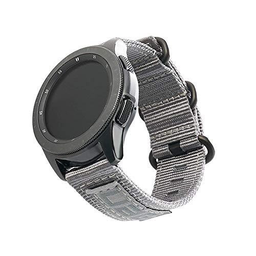 Urban Armor Gear UAG Watch Band, NATO Watch Strap Designed for Galaxy Watch 5 / 5 Pro / Galaxy Watch 4 44mm / Classic 46mm / 4 40mm / Classic 42mm / Fits Most Universal 20mm Watch Lugs - Grey