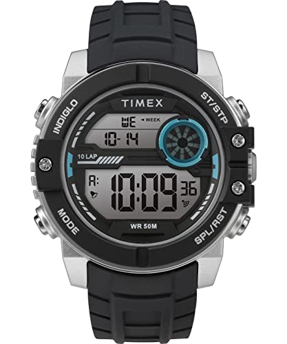 Timex Men's DGTL Sphere 45 mm Chrono Silicone Strap Watch TW5M34600