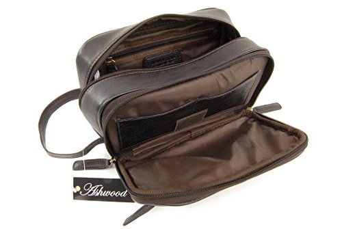 ASHWOOD - Men's Wash Bag/Shaving Bag/Travel Toiletry bag